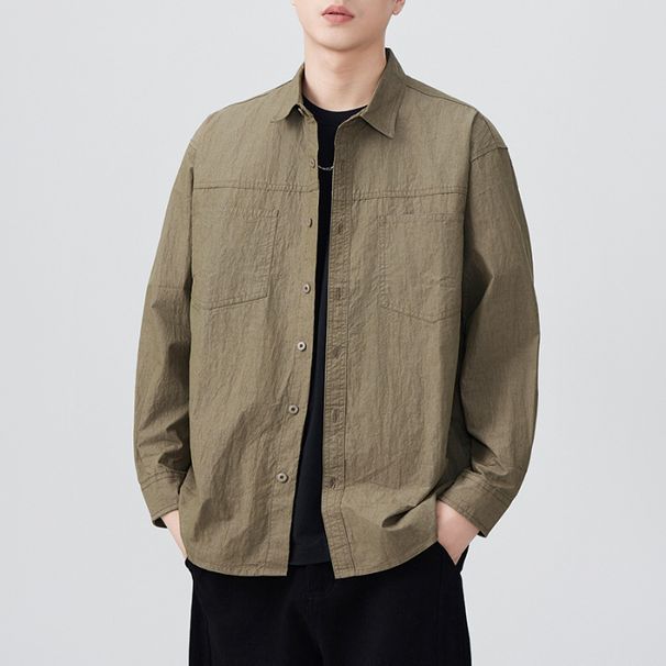 Nordmann New T747 Spring And Autumn Japanese Retro Men's Loose Mountain Style Outdoor Casual American Versatile Shirt Trend_viptrois.com