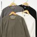 Japanese Style Raglan Sleeve Crewneck Sweatshirt - Oversized Checkered Pullover With Side Pockets For Men & Women_viptrois.com