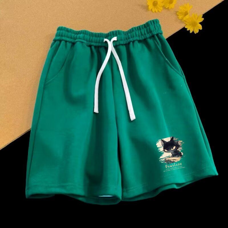 Retro Style Men's Printed Shorts Summer Trendy Student Brand Casual Loose Sports Pants Design_viptrois.com