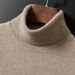 Foldable High Neck Long Sleeved Warm Sweater, Autumn And Winter Solid Color Knitted Sweater, Youth Pullover_viptrois.com
