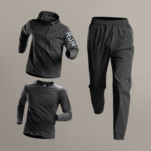 Men's Clothing quick drying clothes morning jogging cycling clothes jacket spring outdoor fitness leisure five piece suit_viptrois.com