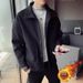Loom Loom Woolen Trendy Handsome Jacket Men's Student Short Style Autumn Winter Large Size Social Padded Trench Coat Men_viptrois.com