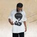 American Street Style Spray-painted Faded Pure Cotton 300g Portrait Print Men's Loose Casual Short-sleeve Shirt_viptrois.com