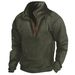 Nordmann European And American Cross-Border Men's New Stand Collar Half-Zip Tactical Sweatshirt Pullover Sports Training Long_viptrois.com