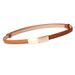 New women's dark leather adjustable belt versatile dress sweater decorative small belt women's belt _viptrois.com