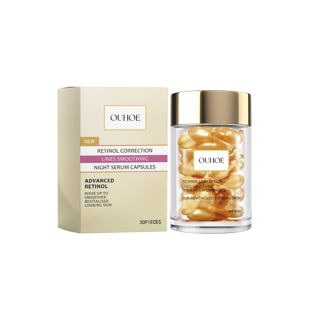 Retinol Serum, Facial Smooth Muscle Hydrating Moisturizing Skin Care Serum_viptrois.com