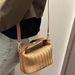 Mini Bag Straw Bag Bucket Bag Hand Held Messenger Bag Guangzhou Wholesale Handbag Contrast Color Versatile Women's Bag Woven Bag_viptrois.com