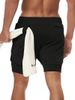 Men's Sports Leisure Outdoor Fitness Running Training Pants Two In One Men's Shorts_viptrois.com
