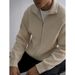 Men's Casual Zip-Up Knit Cardigan - Lightweight Loose Fit Pullover Sweater For Spring & Autumn_viptrois.com