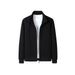Men's Long-sleeved Large-size Casual Loose Zipper Cardigan Stand-up Collar Cross-border Sports Tooling Sweater_viptrois.com