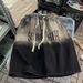 Men's Brown Gradient Drawstring Denim Shorts High Street Trendy Mid Length Retro Loose Straight Leg Unique Youthful Style_viptrois.com