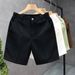 Men's Slim-Fit Waffle-Knit Dress Shorts | 5-Inch Inseam Flat Front Casual Shorts For Summer_viptrois.com