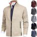 Men's Clothing Autumn And Winter New Men's Stand Collar Fashion Cardigan Fine Needle Sweater Jacket Large Size Sweater Men_viptrois.com