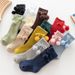 Autumn Winter Kawaii Baby Stockings Cotton British Princess Knee High Long Bow Pom Tube Socks for Girls Knitted Sock Warmer 0-4y_viptrois.com