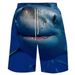 Men's New Casual Beach Pants Men's Shark Print Big Shorts Loose Beach Shorts _viptrois.com