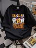 Trick Or Teeth Halloween Dental Crew Dentist Boys Girls T-Shirt Female Stretched Women Graphic Versatile Women Top Graphic Tees Slightly Stylish Print Round Neck Short Sleeve Streetwear Casual Unisex Top For Everyday Wear Comfortable Soft Breathable_viptrois.com