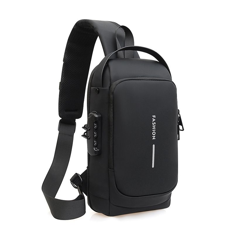 Men's Bags Men's Shoulder Bag Trendy Anti Theft Combination Lock Men's Chest Bag Nylon New Large Capacity Messenger Bag Handbag_viptrois.com