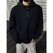 High Neck Button Hooded Sweatshirt For Men, Loose And Niche Design, Couple Casual Jacket_viptrois.com