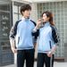 Unisex School Sportswear Set – Breathable Polyester Athletic Outfit For Teens (Long Sleeve Top + Joggers, Blue/Green, 120-190cm, B-Class Safety)_viptrois.com