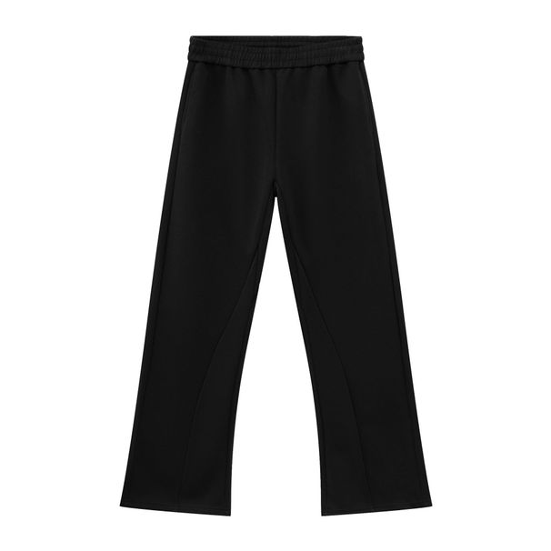 Nirben Men's Style Solid Color Sweatpants Elastic Waist Loose Flare Casual Wide Leg Sports Pants_viptrois.com