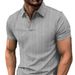 Unbeatable Quality 2025 Knitted New Summer Men's Polo Shirt Casual Henley Collar Short Sleeve Top_viptrois.com