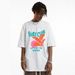 100% Pure Cotton Trendy American T-shirt Summer Men's Printed Loose And Versatile Short Sleeved Top_viptrois.com