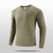 Men's Outdoor Performance Long Sleeve T-Shirt – Stretchable & Breathable Hiking & Camping Top (Black, Army Green, Beige, EU Sizing M-5XL)_viptrois.com