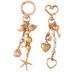 New Creative Moon Star Starfish Keychain Fashion Key Pearl Beaded Love Key Ring Backpack Pendant_viptrois.com