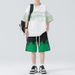 2025 Casual Sports Suit Summer Trendy Brand Tie Dye Ice Silk T-Shirt Men's Youth Short Sleeved Shorts Paired With One_viptrois.com
