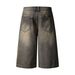 Men's Clothing Street Stitching Design Jeans Loose Trousers_viptrois.com