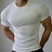 Men's Fitness Apparel Seamless Short-Sleeved Sports T-Shirt Quick Drying Compression Tight Fitting Outdoor Top For Summer Running Training_viptrois.com