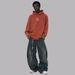 Vintage Washed Oversized Hoodie – Heavyweight Unisex Pullover With Distressed Finish (Fleece-Lined, Drop Shoulder, Ribbed Cuffs)_viptrois.com