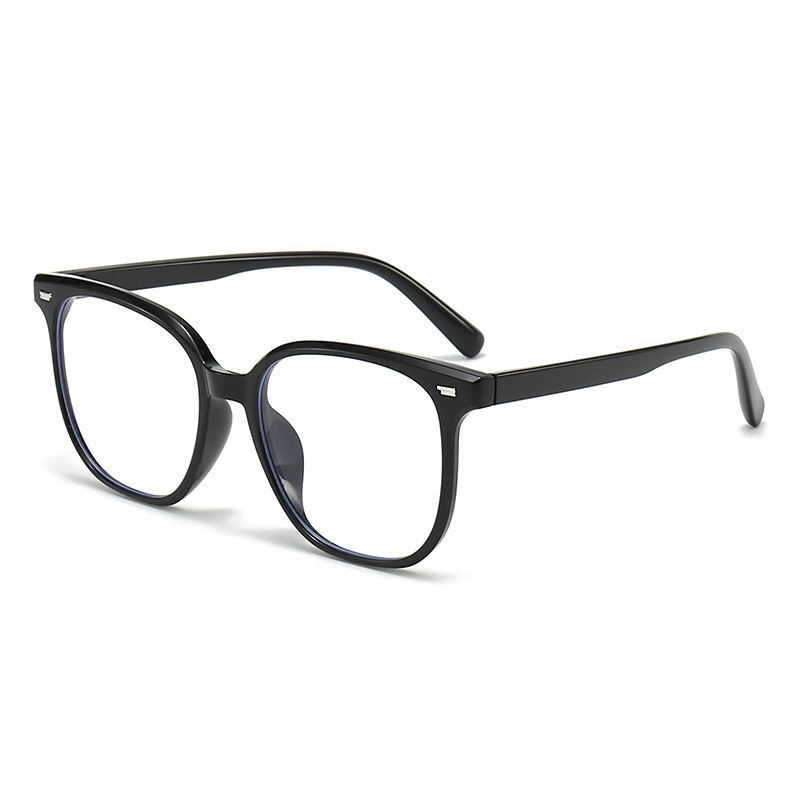 New Casual Versatile Anti-blue Glasses Frame Douyin Finished Myopia Glasses Frame Trendy Large Frame Flat Mirror_viptrois.com
