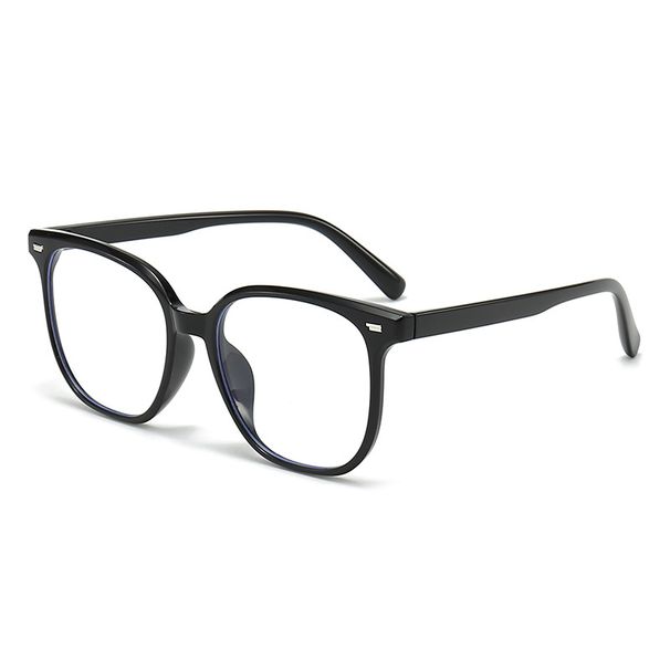 New Casual Versatile Anti-blue Glasses Frame Douyin Finished Myopia Glasses Frame Trendy Large Frame Flat Mirror_viptrois.com