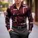 Men's Clothing Irregular Four Sided Stretch Printing Casual Long Sleeves Shirt_viptrois.com