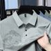 Men's Clothing 2025 Summer New Lapel Short Sleeve T Shirt Loose Men's Fashion Casual Half Sleeve T Shirt Ice Silk Polo Shirt Men's T_viptrois.com