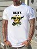 Blitz Men's Voice Of A Generation (white) T-shirt Small White Homme Versatile Casual Fashion Streetwear Soft Designer Clothes_viptrois.com