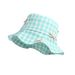 Summer Plaid Sun Hat For Women Fashionable And Versatile Small Fresh Fisherman Hat High End Large Brim Sun Protection Empty Top Hat_viptrois.com