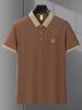 Men's Short Sleeve Polo Shirt Summer Light Business Casual Top Embroidered Lightweight Style For Young And_viptrois.com