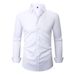 Men's Stretch & Wrinkle-Resistant Dress Shirt – 4-Way Elastic Business Casual (15 Colors) – Slim Fit Long Sleeve (S To XXXL)_viptrois.com