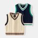 kids'clothing Boy's sweater vest baby V-neck sleeveless sweater_viptrois.com