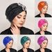 New Fashionable Muslim Multi-color Headscarf Hat With Two Buttons On The Forehead, Women's Versatile Pullover And_viptrois.com