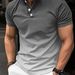 Unbeatable Quality 2025 Spring/Summer New Men's Stand Up Collar Gradient Casual Short Sleeve Golf Henley Shirt_viptrois.com
