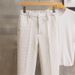 Japanese Waffle White Pants Light Mature Style Men's Casual Western Pants Instagram Korean Edition Trendy Pi Shuai Straight Leg Pants_viptrois.com