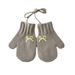 Children's gloves Autumn and winter ins for girls warm halterneck interlocking outdoor baby gloves_viptrois.com