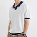 Men's Clothing Polo Shirt Men's High End Ice Silk Collar High End Short Sleeved T Shirt Summer Casual Trendy Brand T Shirt_viptrois.com