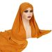 Unisex Milk silk nail pearl headscarf hat Solid color strap scarf hat women's cross headscarf_viptrois.com