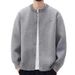 Pure High-End Knitted Cardigan For Men With Baseball Collar 2024 Spring And Autumn New Lazy Style Men's Sweater Jacket Loose_viptrois.com