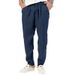 Men's Clothing Men's Linen Beach Pants Drawstring Elastic Waist Solid Color Comfortable Breathable Casual Everyday Trousers_viptrois.com