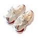 Children's Shoes Girls Sports Shoes Spring New Children's Soft Sole Daddy Shoes Medium And Large Children Girls Running White Shoes_viptrois.com